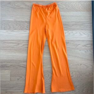 Silk Laundry Orange Bias Pants | XS